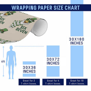 Chaotic Goose Six Seven Meme Wrapping Paper Roll Funny St Patricks Day Gift TS12 Print Your Wear
