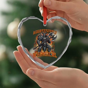 Chaotic Knight Metalcore Edgy Meme Aggressively Whimsical Heart Crystal Glass Ornament Armor Metalheads Fairycore Tendencies TS02 Print Your Wear