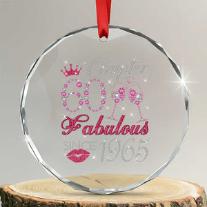 Chapter 60 Fabulous Crystal Glass Ornament Sparkle Since 1965 60Th Birthday Gift For Women TS02 Transparent Glass 3'' Circle Print Your Wear