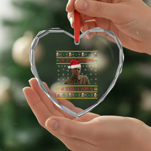 Ed Gein Christmas Heart Crystal Glass Ornament I Am Going Drinking Yes I Am Christmas TS14 Print Your Wear