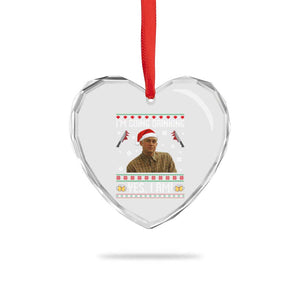 Charlie Hunnam Ed Gein Ugly Christmas Heart Crystal Glass Ornament Monster Movie I'm Going Drinking TS10 Print Your Wear