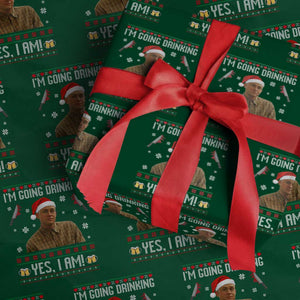 Charlie Hunnam Ed Gein Ugly Christmas Wrapping Paper Roll Monster Movie I'm Going Drinking TS10 Green Print Your Wear
