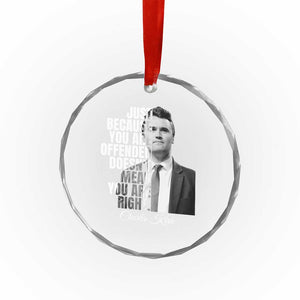 Charlie Kirk Crystal Glass Ornament Free Speech Memorial Tribute TS10 Print Your Wear