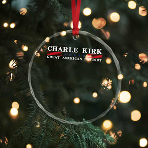 Charlie Kirk Crystal Glass Ornament Great American Patriot USA Freedom Conservative TS10 Print Your Wear