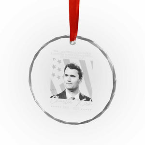 Charlie Kirk Crystal Glass Ornament The Greatness Of Our Nation Lies In The Power And Potential Of Its Individuals TS11 Print Your Wear