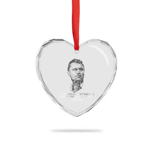 Charlie Kirk Legacy Heart Crystal Glass Ornament Greatness of Our Nation American True Patriot TS02 Print Your Wear