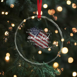 Charlie Kirk Memorial Crystal Glass Ornament Erika Kirk Quote Patriotism Faith Gods Merciful Love TS10 Print Your Wear