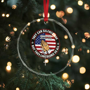 Charlie Kirk Memorial Crystal Glass Ornament Retro American Flag TS10 Print Your Wear