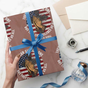 Charlie Kirk Memorial Wrapping Paper Roll They Can Silence One But They Cant Silence Us All TS11 Mocha Print Your Wear
