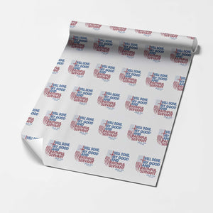 Charlie Kirk Wrapping Paper Roll Fear Not Mens Christian Memorial Tribute Charlie Cross US Flag TS10 White Print Your Wear