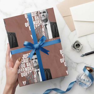 Charlie Kirk Wrapping Paper Roll Free Speech Memorial Tribute TS10 Mocha Print Your Wear