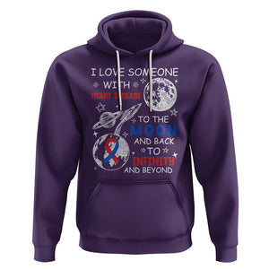 CHD Awareness Hoodie I Love Someone With Heart Disease To The Moon And Back TS02 Purple Printyourwear