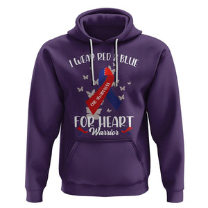CHD Awareness Hoodie In February I Wear Red And Blue For Heart Warriors TS02 Purple Printyourwear