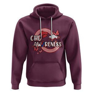 CHD Awareness Hoodie Rainbow Congenital Heart Defect Awareness Heart Disease TS02 Maroon Printyourwear
