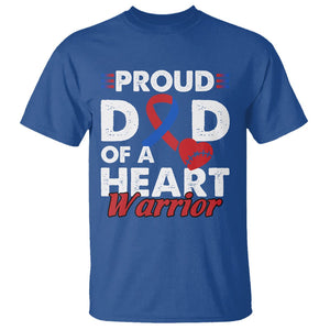 CHD Awareness T Shirt Dad Of A Heart Warrior Congenital Heart Defect Support TS02 Royal Blue Printyourwear