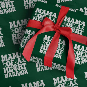 CHD Heart Disease Awareness Wrapping Paper Roll Heart Warrior Mama TS10 Green Print Your Wear