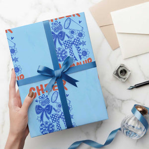 Cheer Moms Club Wrapping Paper Roll Funny Cheerleading Mom Mother’s Day Gift TS14 Light Blue Print Your Wear