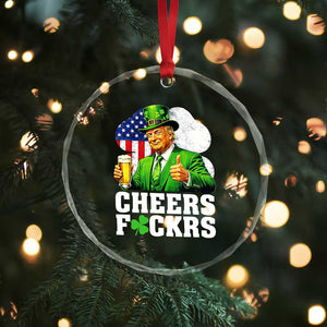 Cheers Fckers Funny Trump Irish Toast Crystal Glass Ornament St Patricks Day Drinking Humor TS02 Print Your Wear