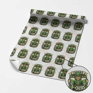 Cheers Fckers Wrapping Paper Roll Funny Leprechaun St Patricks Day Party TS12 Christmas Plaid Print Your Wear