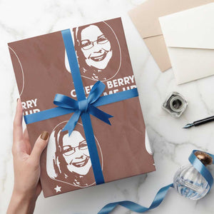 Cherie Berry Lifts Me Up Wrapping Paper Roll Elevator Tribute Funny NC Meme TS02 Mocha Print Your Wear