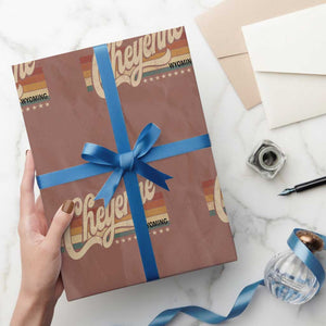 Cheyenne Wyoming Pride Retro Vintage WY State Wrapping Paper Roll