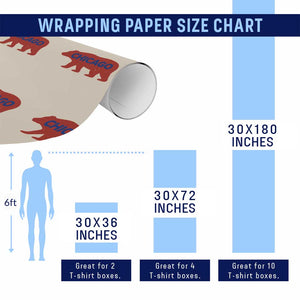 Chicago Baseball Wrapping Paper Roll Vintage Distressed Illinois City Pride Baseball Lover TS10 Print Your Wear