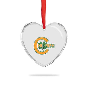 Chicago Irish Chirish Heart Crystal Glass Ornament Happy Saint Patrick's Day Lucky Shamrock TS02 Print Your Wear