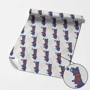 Chicago Map Bear Keep The Team Wrapping Paper Roll Funny City Pride Gift TS12 Christmas Plaid Print Your Wear