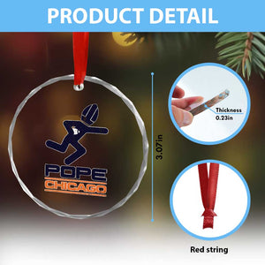 Chicago Pope Leo XIV American Football Crystal Glass Ornament TS11 Print Your Wear