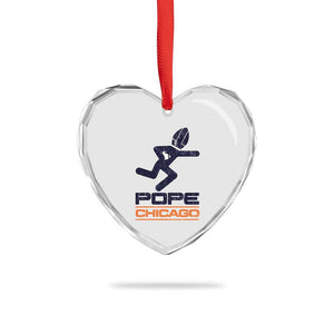 Chicago Pope Leo XIV American Football Heart Crystal Glass Ornament TS11 Print Your Wear