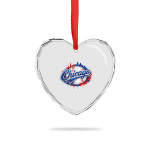 Chicago Pride Dripping Baseball Graphic Heart Crystal Glass Ornament TS10 Print Your Wear