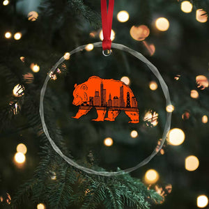 Chicago Skyline Bear Crystal Glass Ornament Windy City Pride True Lover Sports Fan TS02 Print Your Wear