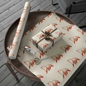 Chicago Skyline Bear Wrapping Paper Roll Urban Streetwear Gift TS12 Beige Print Your Wear