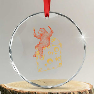 BR Eating CHZ Crystal Glass Ornament Funny Football Rival Gift TS12 Transparent Glass 3'' Circle Print Your Wear