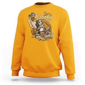 Chicana Mexico Cholo Mexican American Latina Sweatshirt TS09 Gold Printyourwear