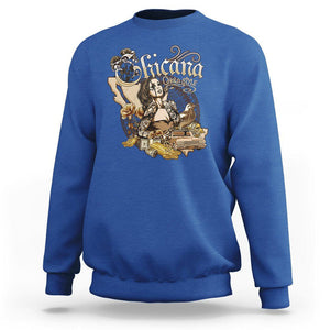 Chicana Mexico Cholo Mexican American Latina Sweatshirt TS09 Royal Blue Printyourwear