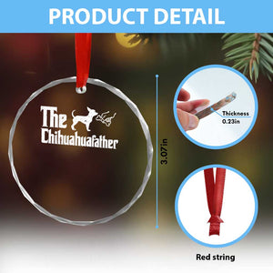 Chihuahua Dad Crystal Glass Ornament Fathers Day Gifts For Dog Lovers TS10 Print Your Wear