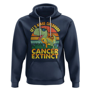 Childhood Cancer Awareness Hoodie Make Extinct Dinosaur Pediatric Cancer TS02 Navy Printyourwear