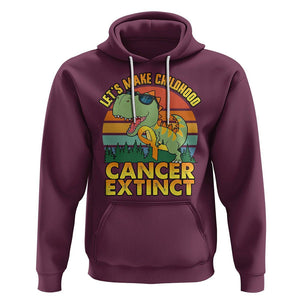 Childhood Cancer Awareness Hoodie Make Extinct Dinosaur Pediatric Cancer TS02 Maroon Printyourwear