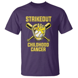 Childhood Cancer Awareness T Shirt Strikeout Childhood Cancer Baseball Support Pediatric Cancer TS02 Purple Printyourwear