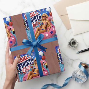 Chill The Fourth Out Doll Meme 4th of July Wrapping Paper Roll