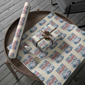 Chill The Fourth Out Wrapping Paper Roll Funny Alligator 4th Of July TS14 Beige Print Your Wear