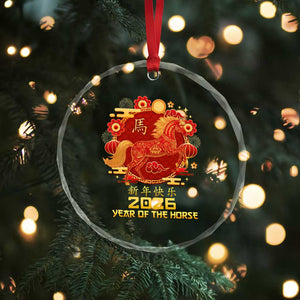 Chinese New Year 2026 Crystal Glass Ornament Year of The Horse TS10 Print Your Wear