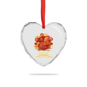 Chinese New Year 2026 Heart Crystal Glass Ornament Year of The Horse TS10 Print Your Wear