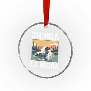 Chinga La Migra Crystal Glass Ornament Minnesota Loon Laser Ice Cube Political Protest TS11 Print Your Wear