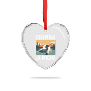 Chinga La Migra Heart Crystal Glass Ornament Minnesota Loon Laser Ice Cube Political Protest TS11 Print Your Wear