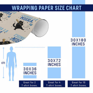 Chinga La Migra Wrapping Paper Roll Funny Protest Cat Minneapolis Support Gift TS12 Print Your Wear