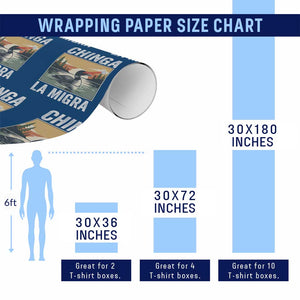 Chinga La Migra Wrapping Paper Roll Minnesota Loon Laser Ice Cube Political Protest TS11 Print Your Wear