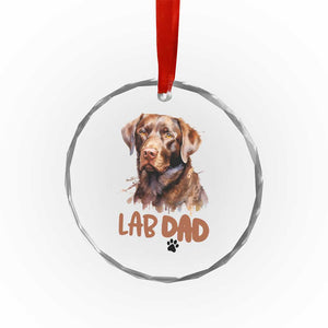 Chocolate Labrador Retriever Dad Crystal Glass Ornament Dog Lover Gift TS12 Print Your Wear