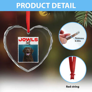 Chocolate Labrador Retriever Heart Crystal Glass Ornament Funny Jowls Horror Dog Poster TS12 Print Your Wear